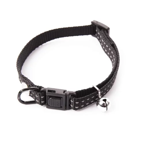 Collier en nylon pour chat Flash noir