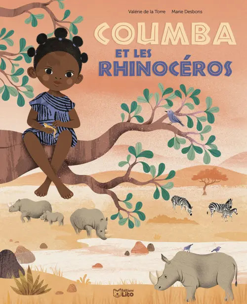 Livre album pour enfants Coumba et les rhinocéros éditions Lito