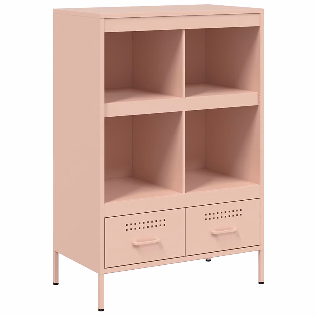 Buffet haut rose 68x39x101 – 5 cm acier vidaXL