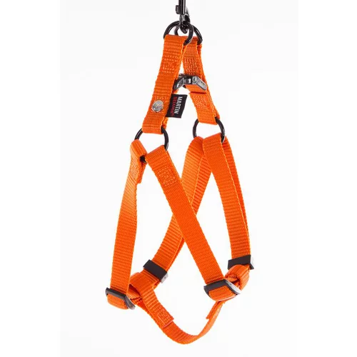 Harnais baudrier réglable orange pour chien - 1,6x35/50 cm