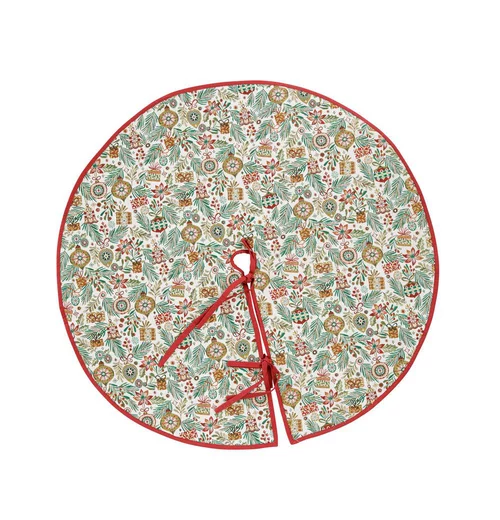 Jupe de sapin de Noël coloris blanc en polyester - Ø 80 cm