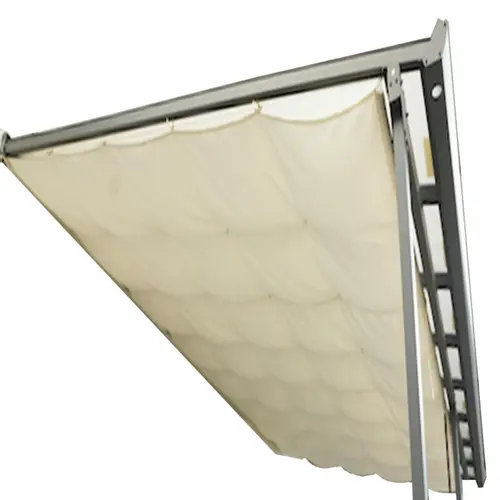 Rideau d'ombrage pour toit terrasse 3030 A coloris gris en polyester - 2,85 x 4,25 m