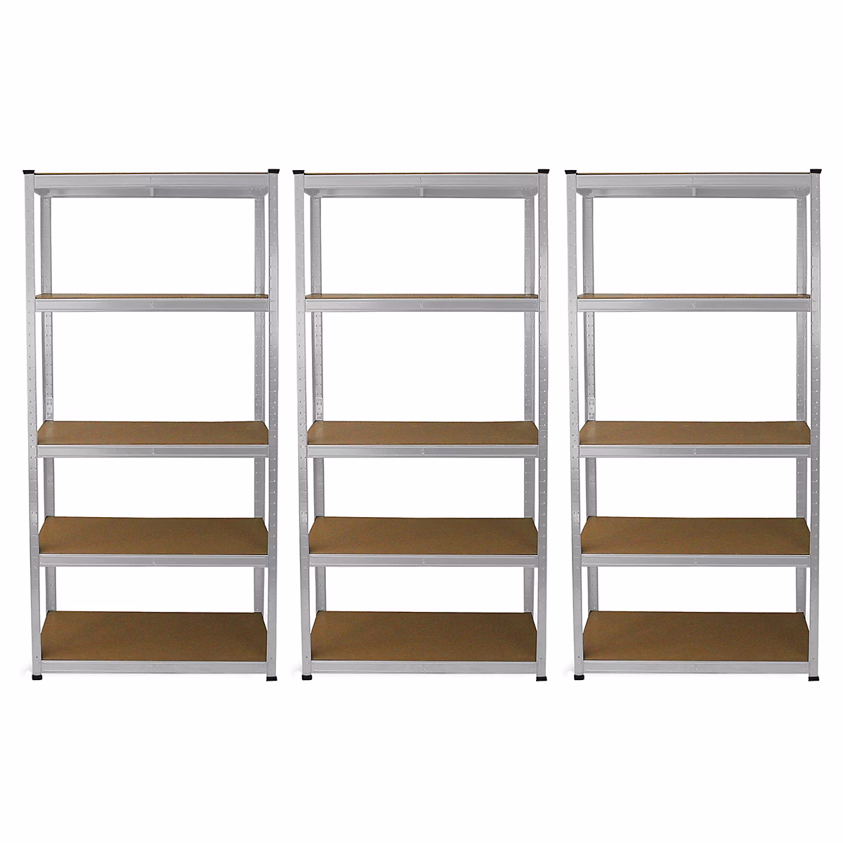 3 x Etagère à 5 Niveaux Gris – E-Rax