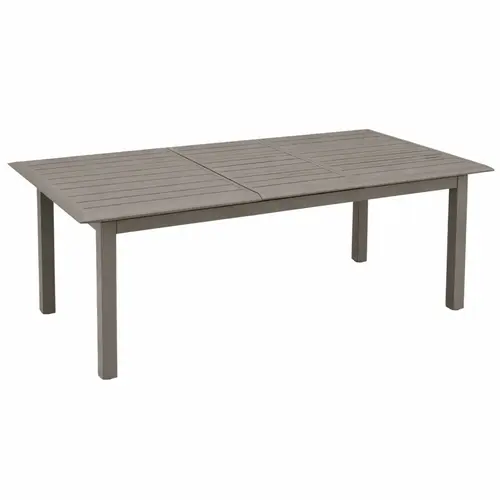 Table caméline à rallonge coloris café 130/180 x 84 x 74 cm