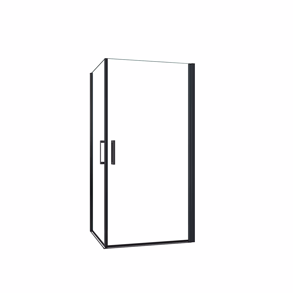 Cabine De Douche 100 × 80 × 200cm Cabine De Douche Noire Mate