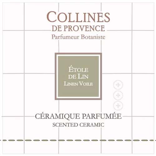 Céramique parfumée Couture senteur étole de lin 8x8 cm