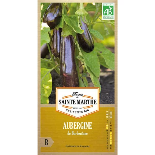 Graines d'aubergine de Barbentane bio Ferme de Sainte Marthe - graines à semer