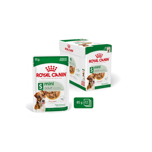 SACHET FRAÎCHEUR EN SAUCE CHIEN ROYAL CANIN® MINI ADULT - 12X85G