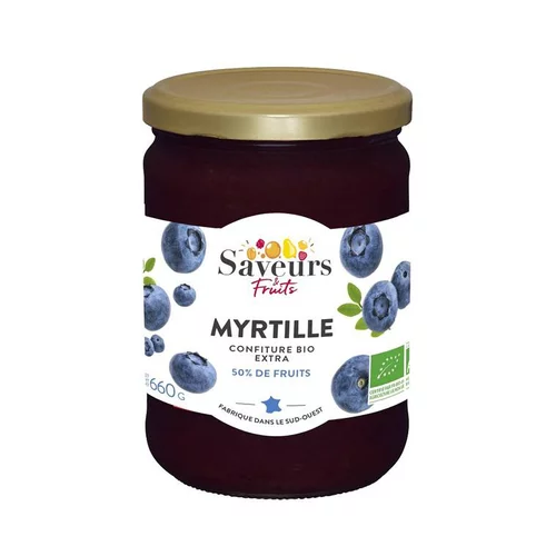 Confiture Extra de myrtille bio - 660 g