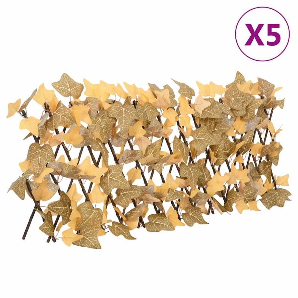 vidaXL Treillis de feuille d'érable artificiel extensible 5 pcs – 5 pcs 30 cm