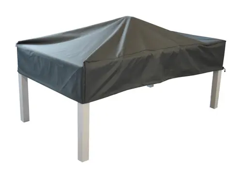 Housse de table coloris gris en polyester - 220 x 110 cm