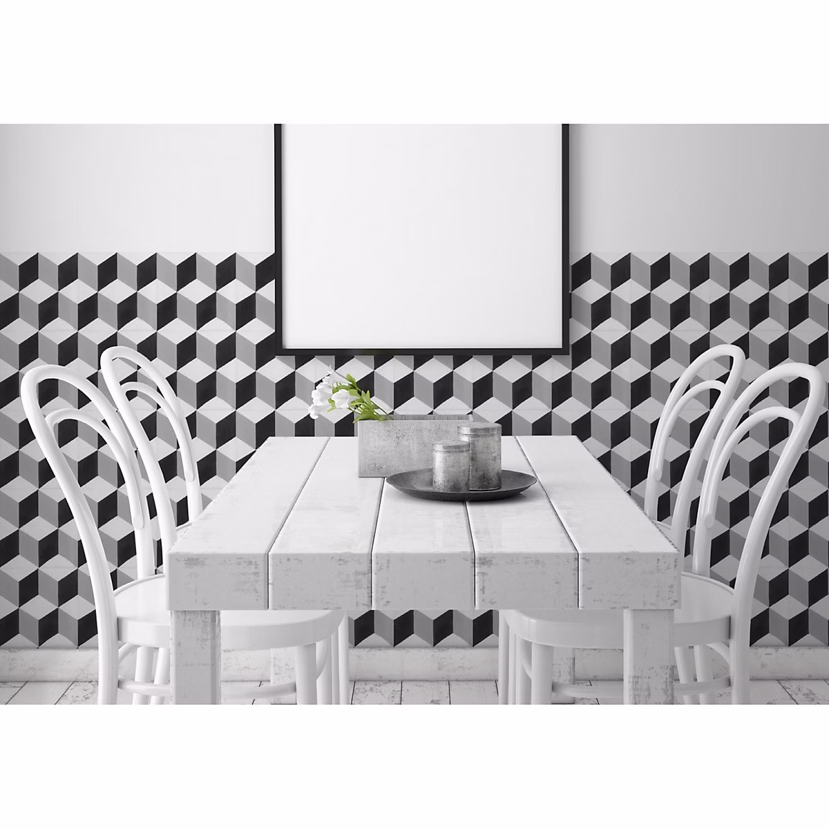 Carrelage effet carreau de ciment BARCELONA CUBE 25 × 25cm – Boîte de 1 m2