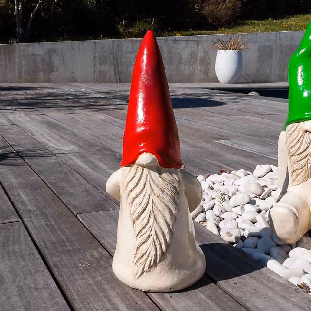 Objet décoratif – Déco moderne gnome jardin 50 cm rouge