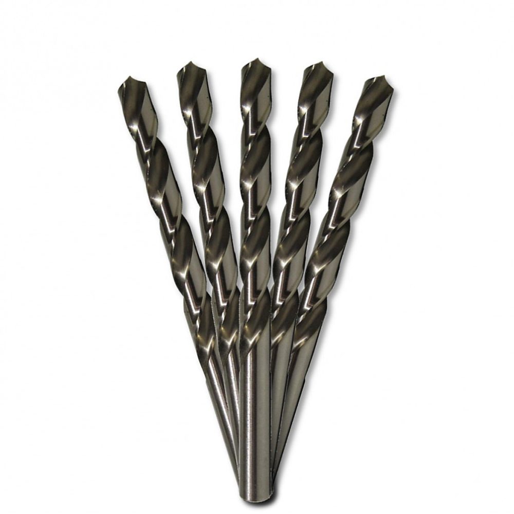 5 forets métaux HSS M2 Pro D. 11 mm x Lu. 94 x Lt. 142 mm 135degrès taillé – meulé pour aciers, Diamwood