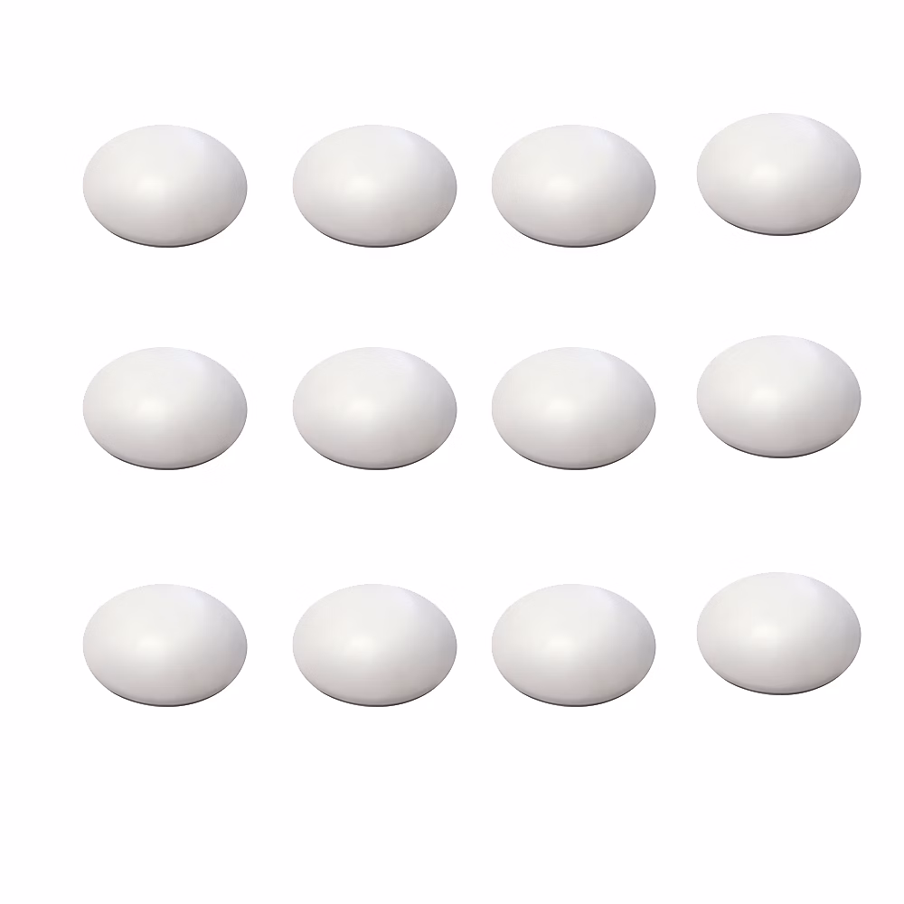 12 Un. Butée de porte en caoutchouc adhésif pour parquet et mur | blanc – Diamètre 60MM