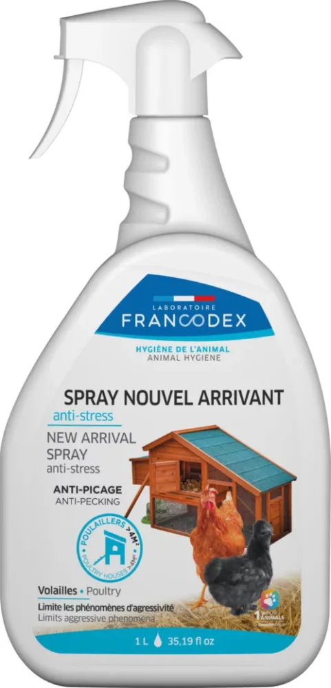 Spray nouvel arrivant anti-stress dans la basse cour Francodex - 1 L