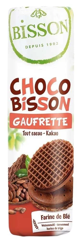 Choco bisson gaufrette tout cacao bio tube vertical Bisson - 240 g