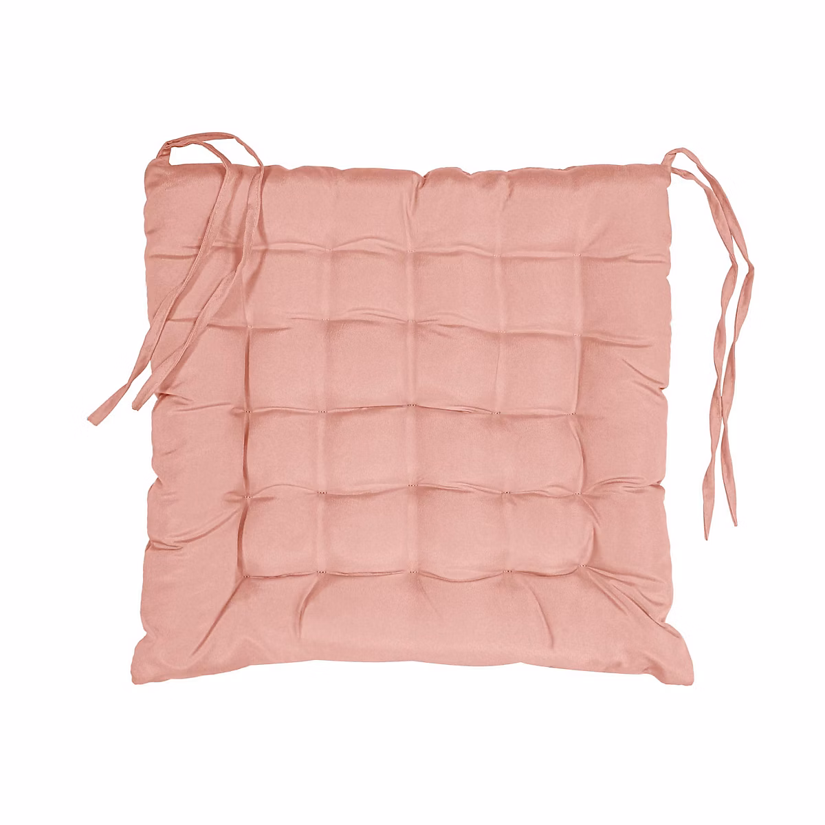 Assise matelassée 40 × 40 cm Polyester Uni Essentiel Rose poudré