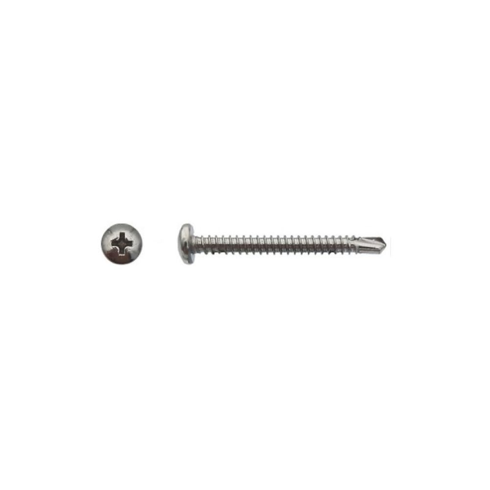 200 Vis Autoperceuses Tête Cylindrique Phillips 3.9 × 19 mm – DIN 7504 M, Inox A2, D-Work