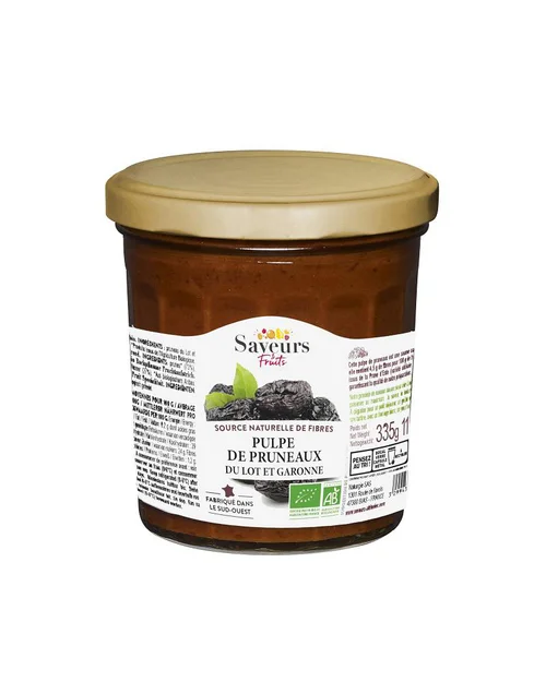 Pulpe de Pruneaux du Lot et Garonne bio Saveurs fruits - 335 g