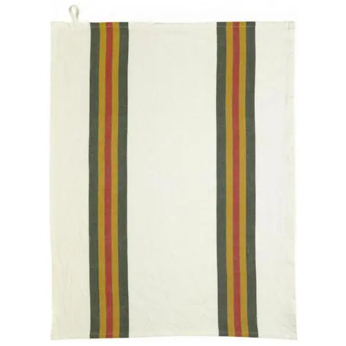 Torchon recyclé Lave Yuna coloris vert en coton - 50 x 70 cm