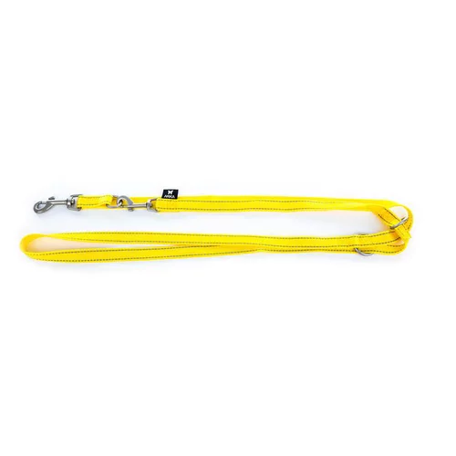 Laisse multi-positions Neo+ jaune pour chien 1,5x200 cm