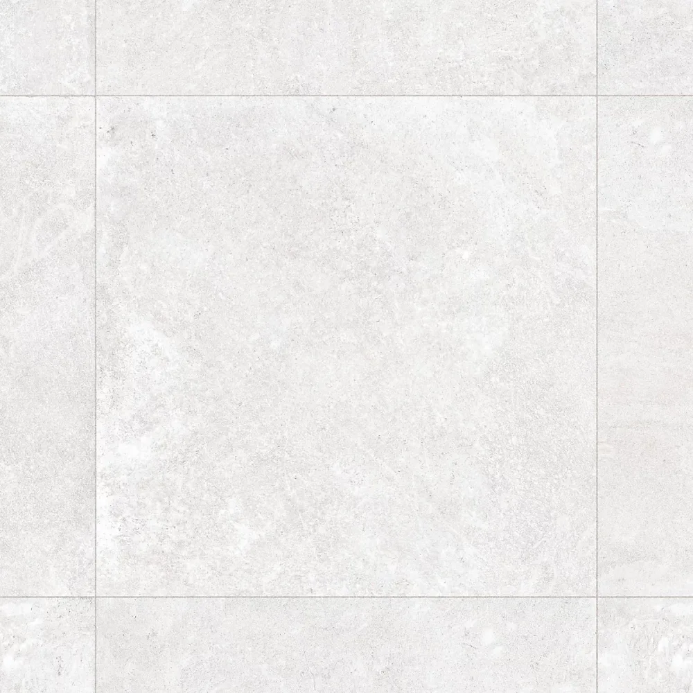 Carrelage effet Béton Blanc Lin 60x60x0 | 9 cm In&Out Sorelan – Sol et mur intérieur et Sol extérieur (vendu par carton de 1 – 08 m²)