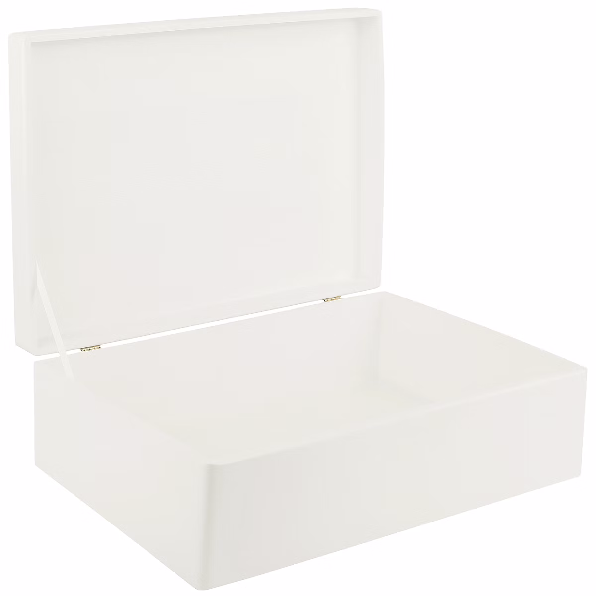 Creative Deco Boite de Rangement en Bois Blanc 40 × 30 × 14 cm (+/ – 1 cm) | Avec Couvercle | Boîte à Souvenirs | Boîte à Jouets