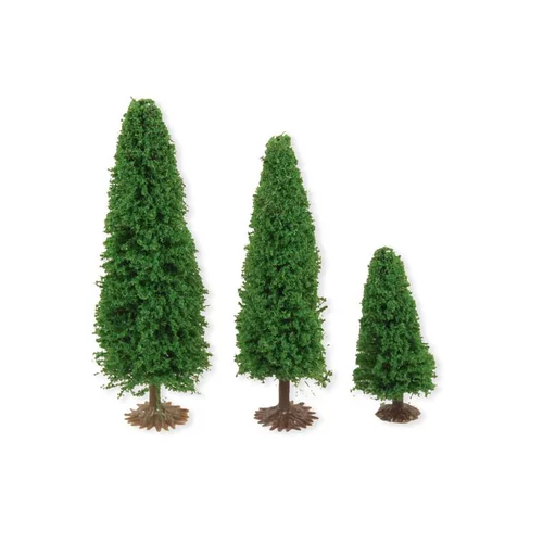 Lot de 3 sapins artificiels coloris vert