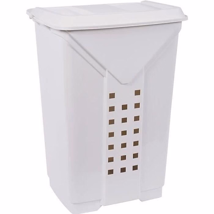 EDA – Coffre à linge, Prima, 60 L, blanc cérusé