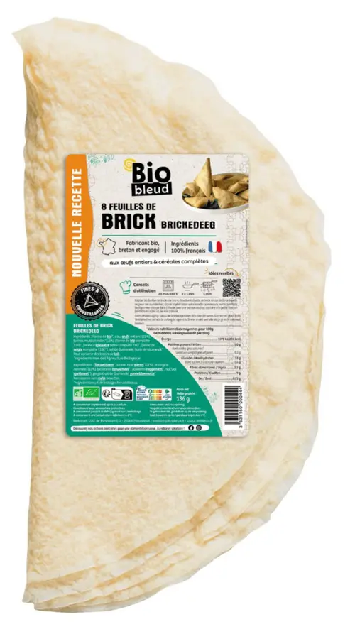 Feuilles de brick bio x 8 Biobleud - 136 g