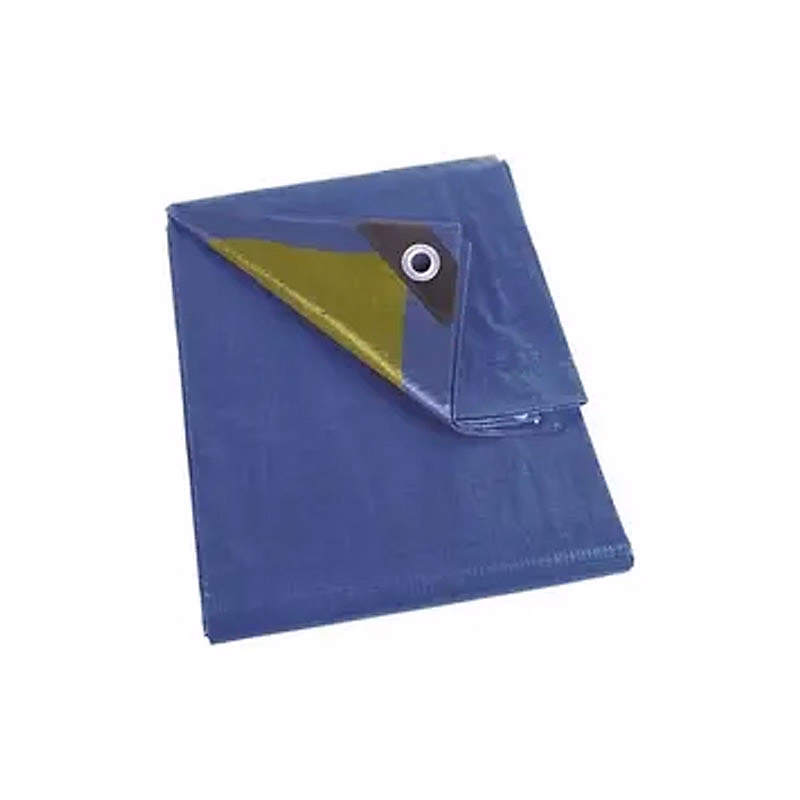 Bâche De Sol Résistante – Perel, 3 × 6m, Bleu / Kaki