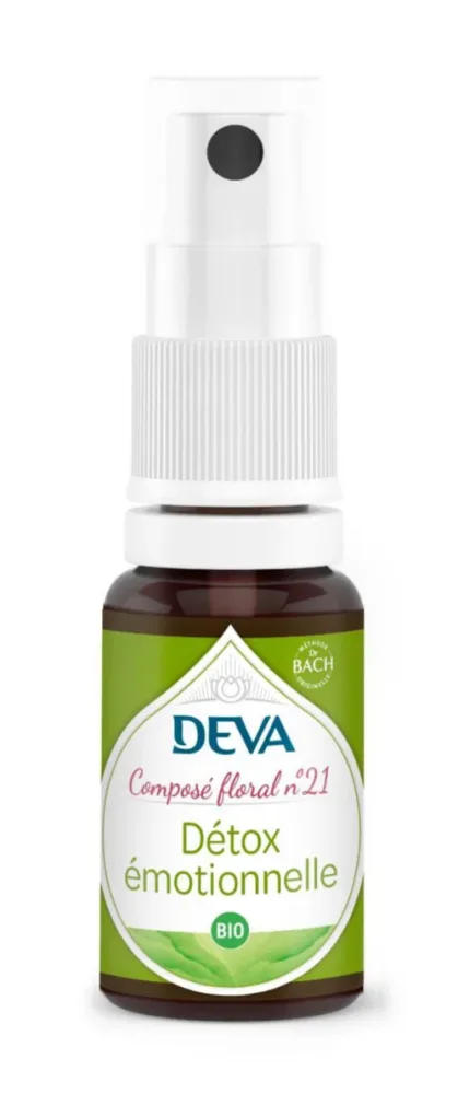 Complément alimentaire composé floral détox émotionnelle bio Deva - spray 15 ml