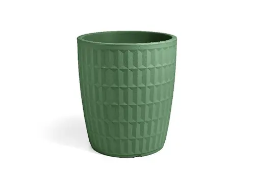 Pot rond en plastique coloris vert laguna Veca Tyle - Ø 50 cm