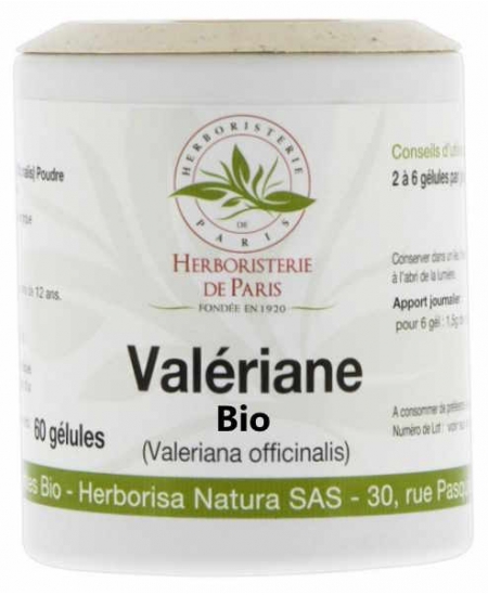 Herboristerie de Paris Valériane racine bio 250mg 60 Gélules