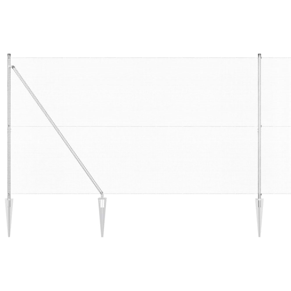 vidaXL Clôture en fil soudé avec pointes 10 x 1,6 m Acier galvanisé – Aménagement du jardin