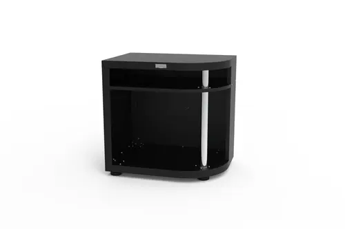 Meuble de cuisson arrondi noir côté droit Le Marquier - L 80 x P 55 x H 79 cm