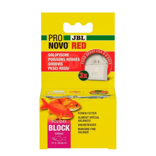 Bloc de nourriture pour poisson rouges JBL Pronovo red Holiday – Les 3 pièces