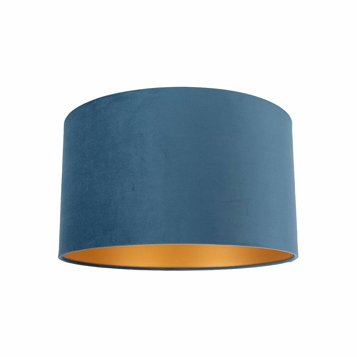 Abat-jour en velours bleu 35/35/20 avec intérieur doré – Réf. IUDJSVMBK0765689040