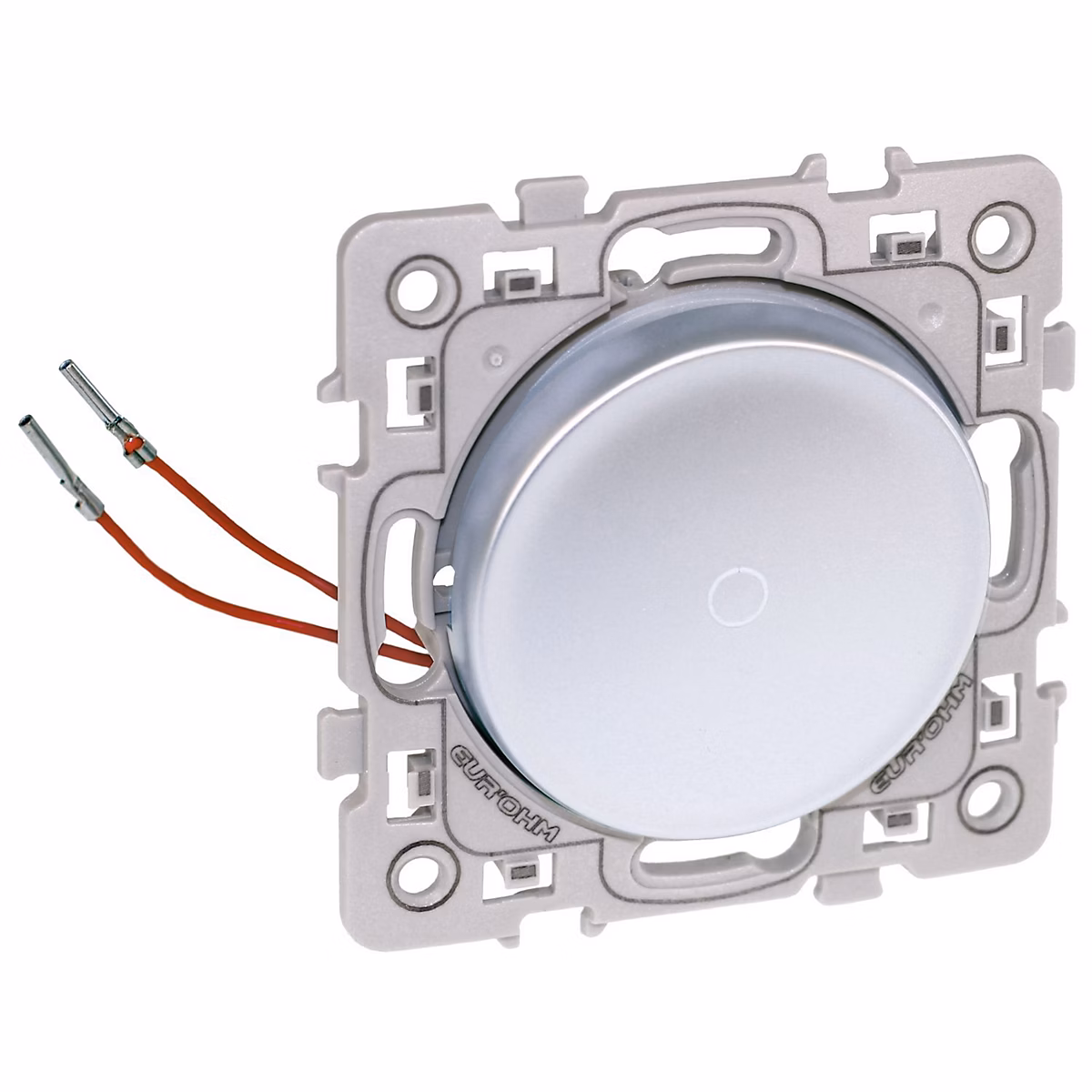Interrupteur et prise – 60403 Eur'ohm Square Interrupteur Va Et Vient 10a Lumineux Témoin Silver
