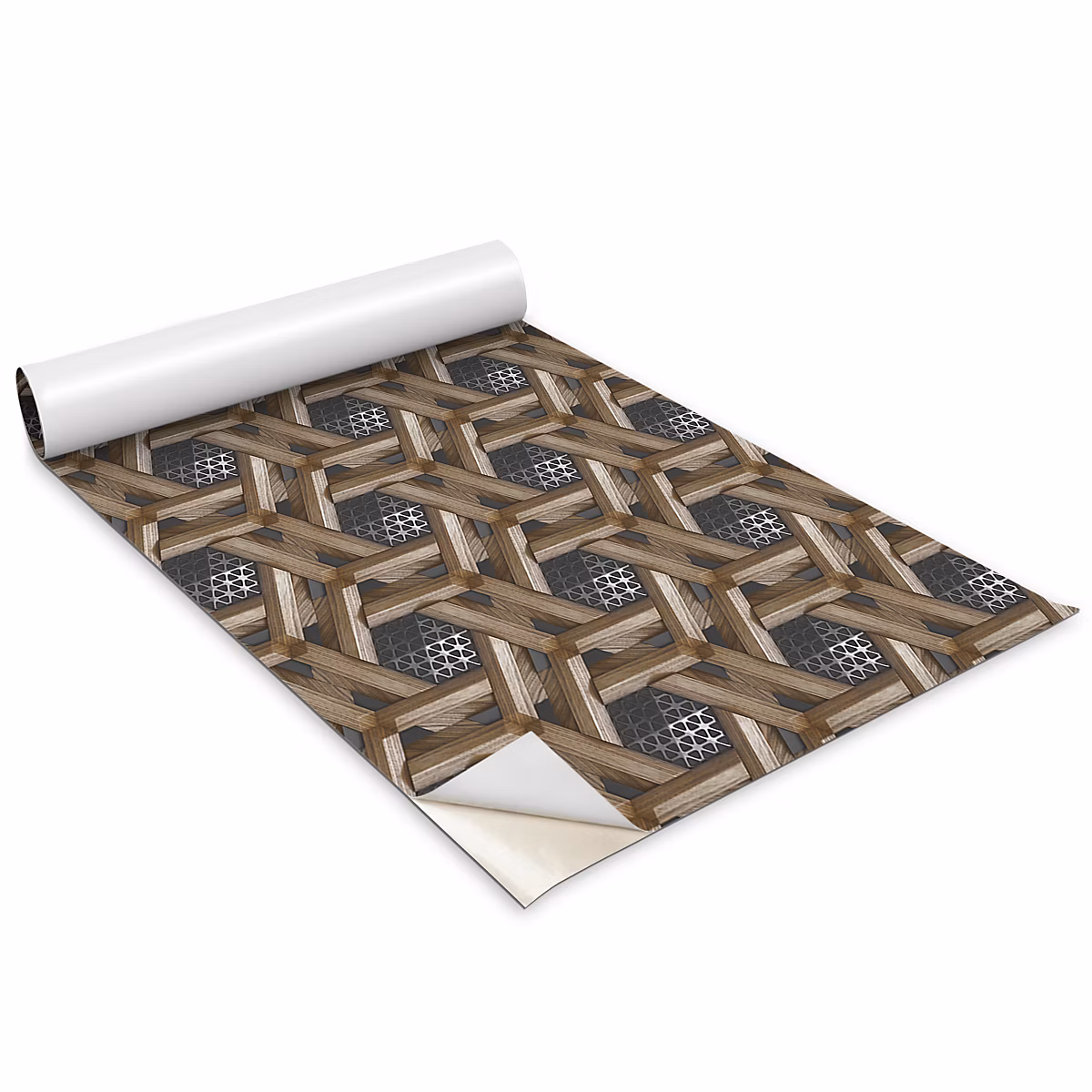Auto Adhesif Film Vinyle Décoratif Wallfluent 100 × 50 cm Modèle En Bois 3d Revêtement Décoratif Autocollant Pour Armoire