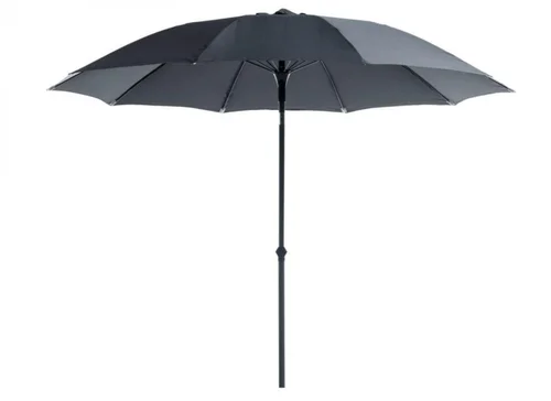Parasol droit rond en aluminium coloris taupe - Ø 270 cm