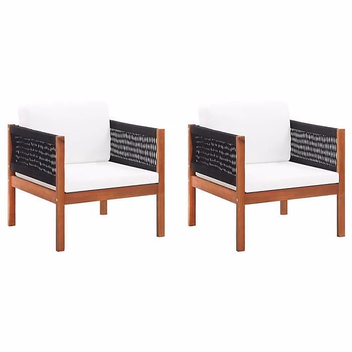 Chaises de jardin en bois d'acacia massif – VIDAXL