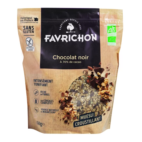 Muesli croustillant chocolat noir Favrichon - 450 g