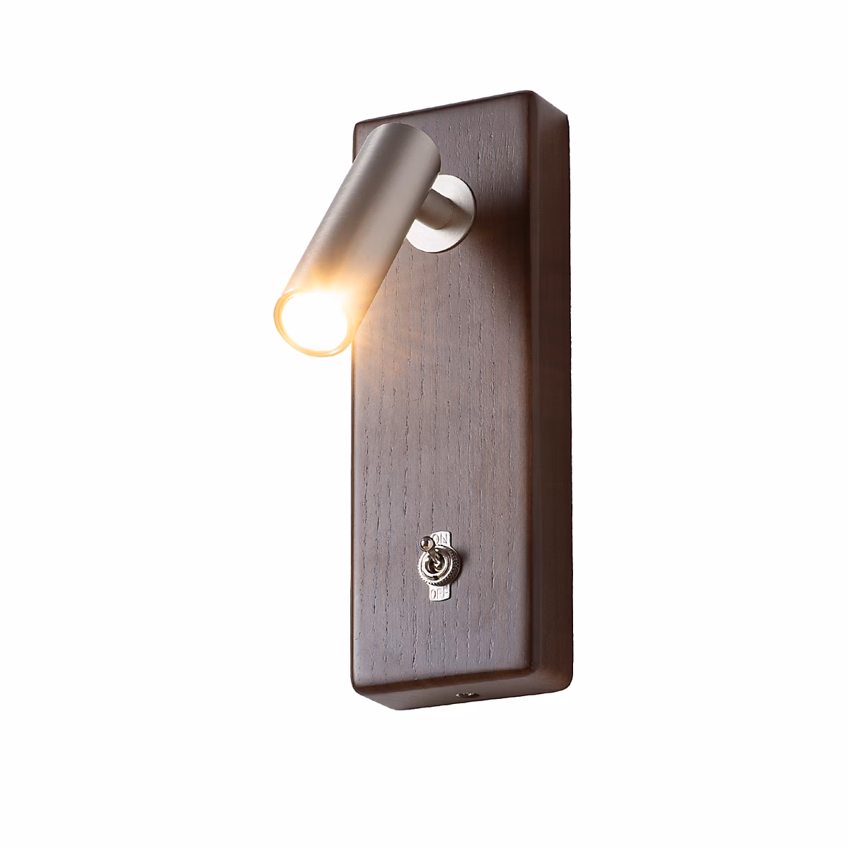 Applique murale LED 3W 2800K nickel base bois rectangulaire – Réf. XBKMSJMNB2687503582