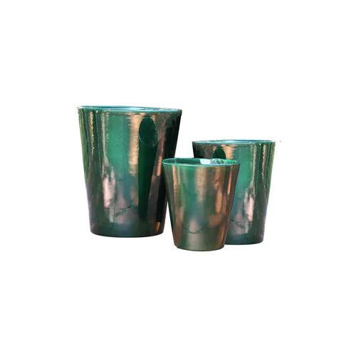 Pot en terre émaillée vert Jade Les Poteries d’Albi Sydney - Ø 33 x H 35 cm