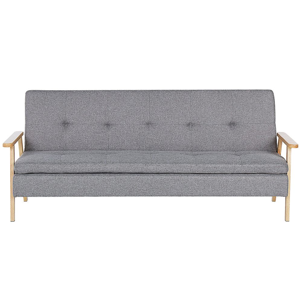 Canapé – lit 3 places TJORN Tissu Gris clair