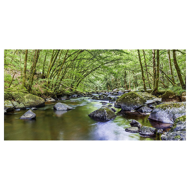Brise vue imprimé SAUT DU CHALARD – H.1.5 x L.3 m, 100% occultant, Made in France par Scenolia + kit de fixation offert