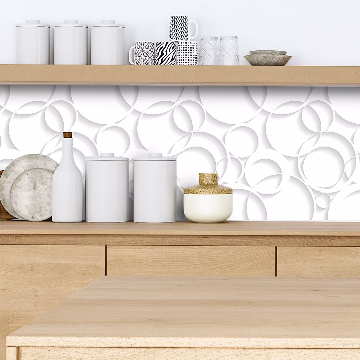 Crédence adhésive design effet 3D 320 – 50 × 300cm