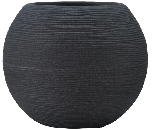 Pot boule en plastique 12,2 L coloris granit Chapelu Frères - Ø 30 x H 24 cm